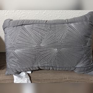 Hallmark Collectibles Gray and silver accent pillow